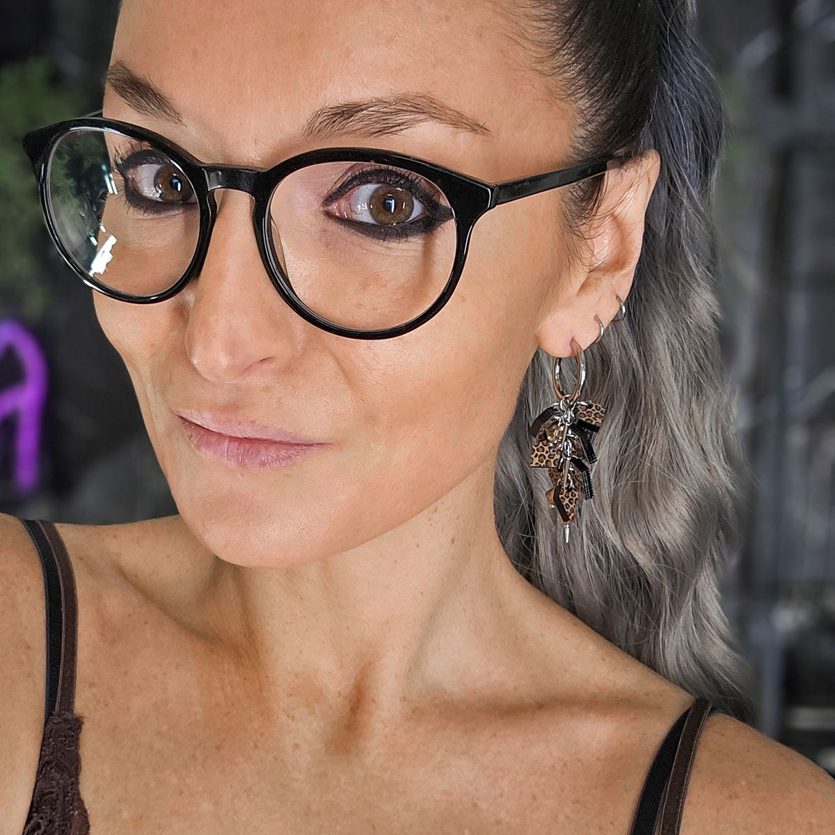 MURSKA Drop wild leopard korvakorut