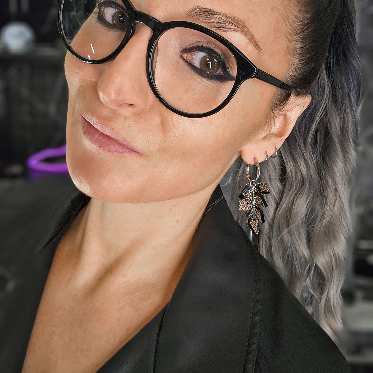 MURSKA Drop wild leopard korvakorut