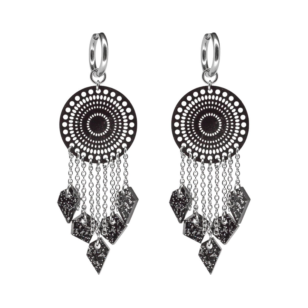 MURSKA black dreamcatcher korvakorut