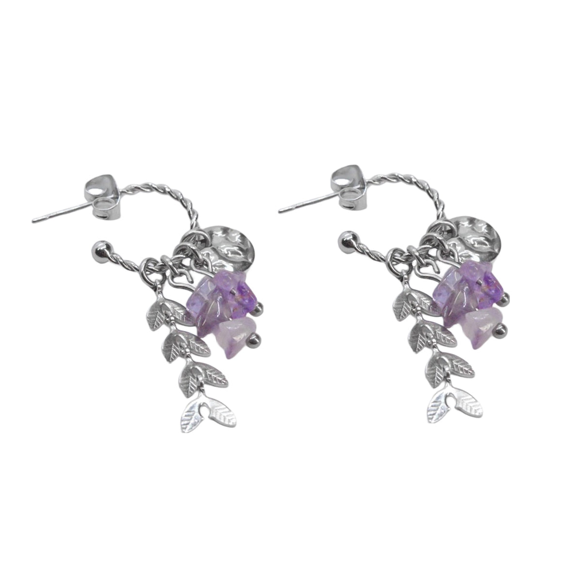 Voimasiru new era ametisti korvakorut