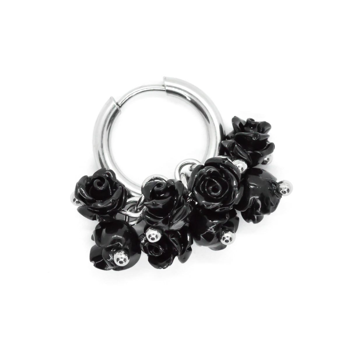 Black rose rengas korvakorut