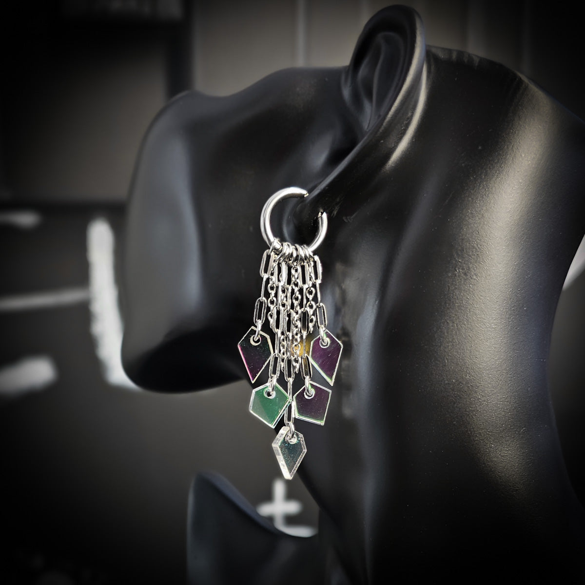 MURSKA Chain drop Rainbow korvakorut