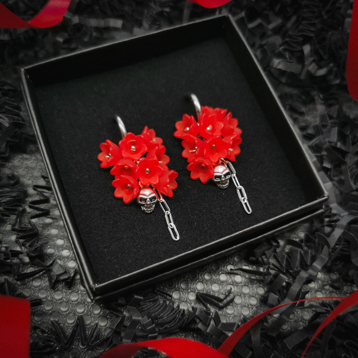 Dark Flowers XMAS drop korvakorut