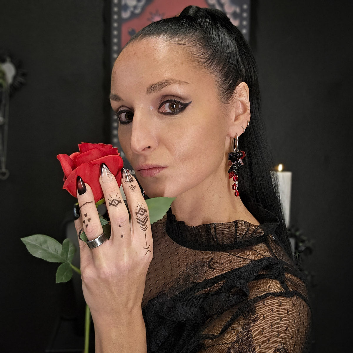 MURSKA Romance gothic drop korvakorut
