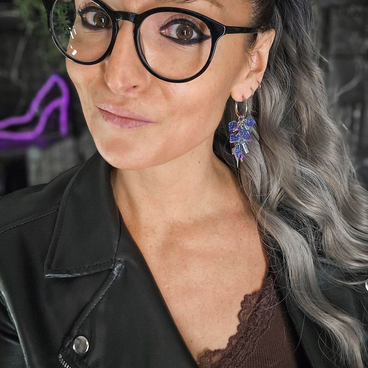 MURSKA Drop crazy leopard korvakorut