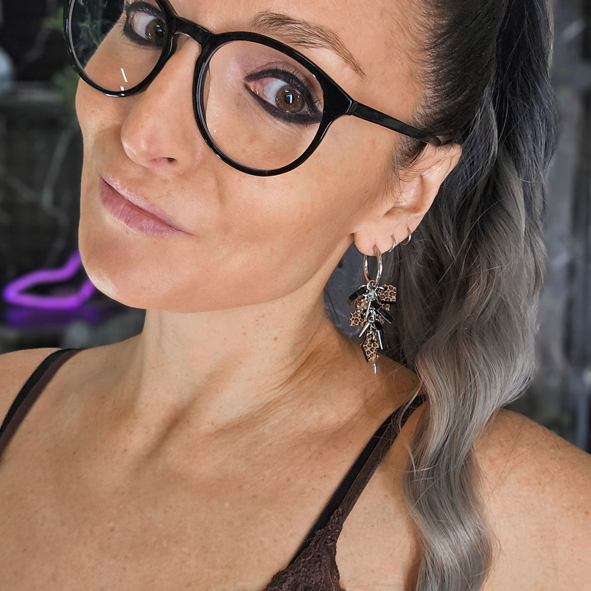 MURSKA Drop wild leopard korvakorut