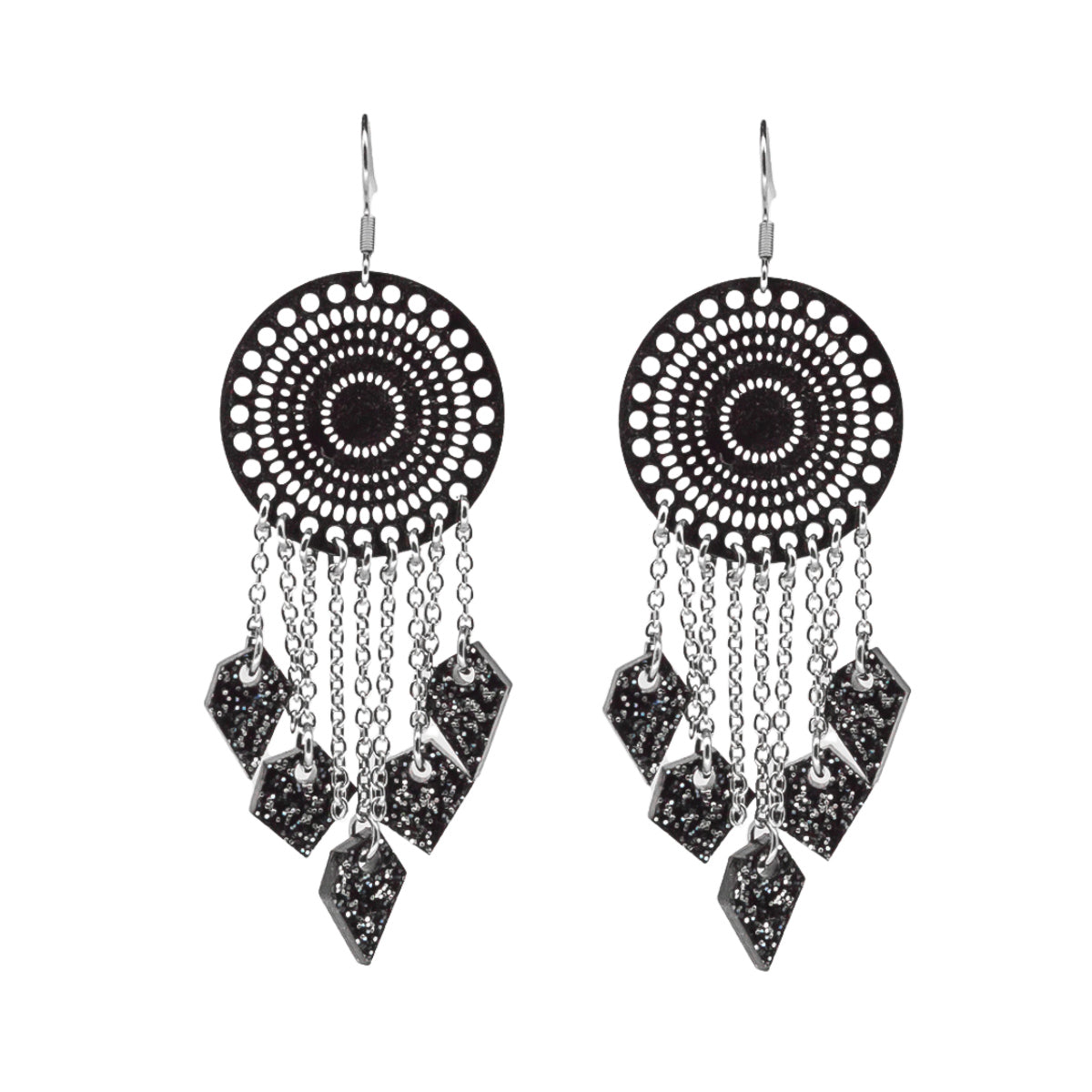 MURSKA black dreamcatcher korvakorut