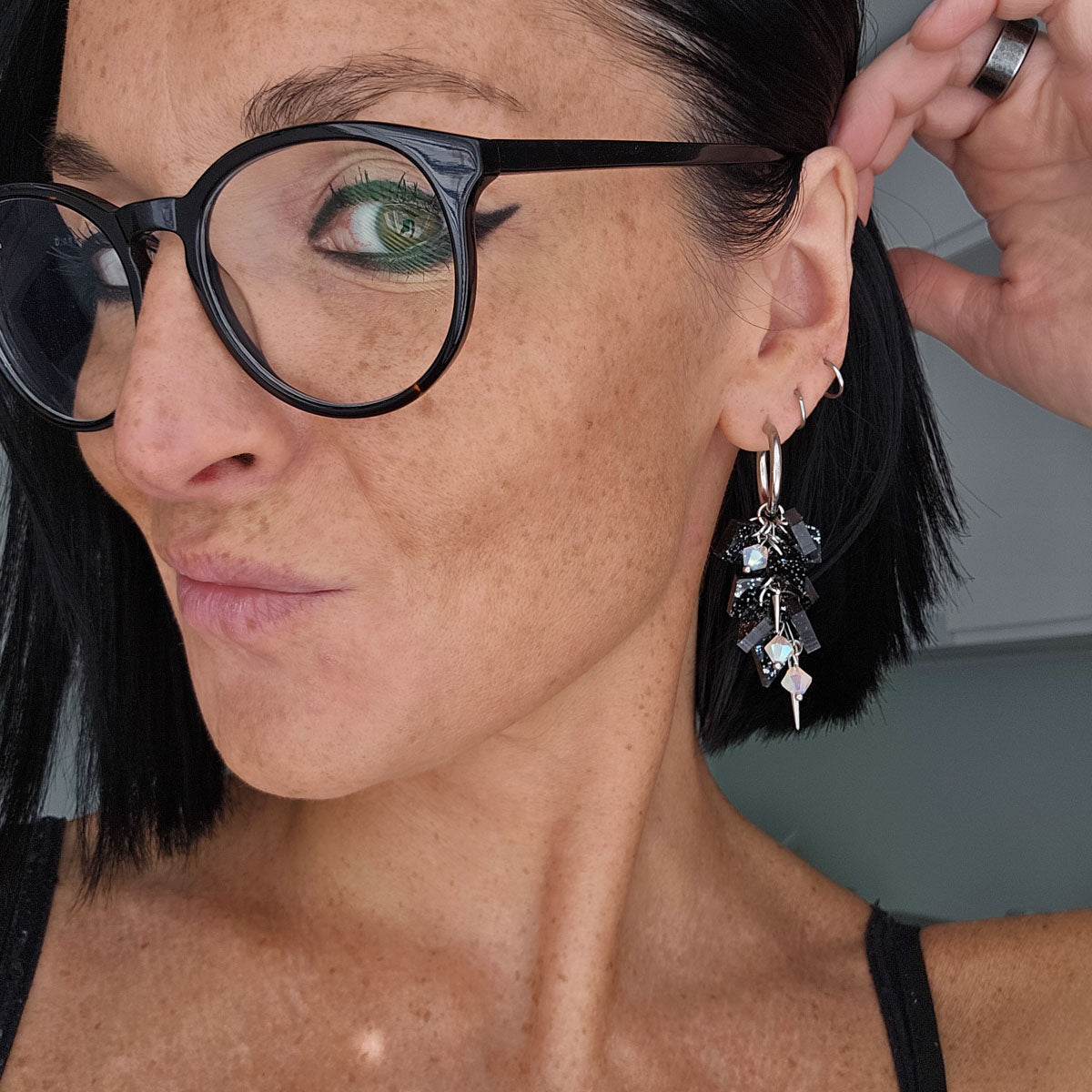 MURSKA Drop rock glitter korvakorut