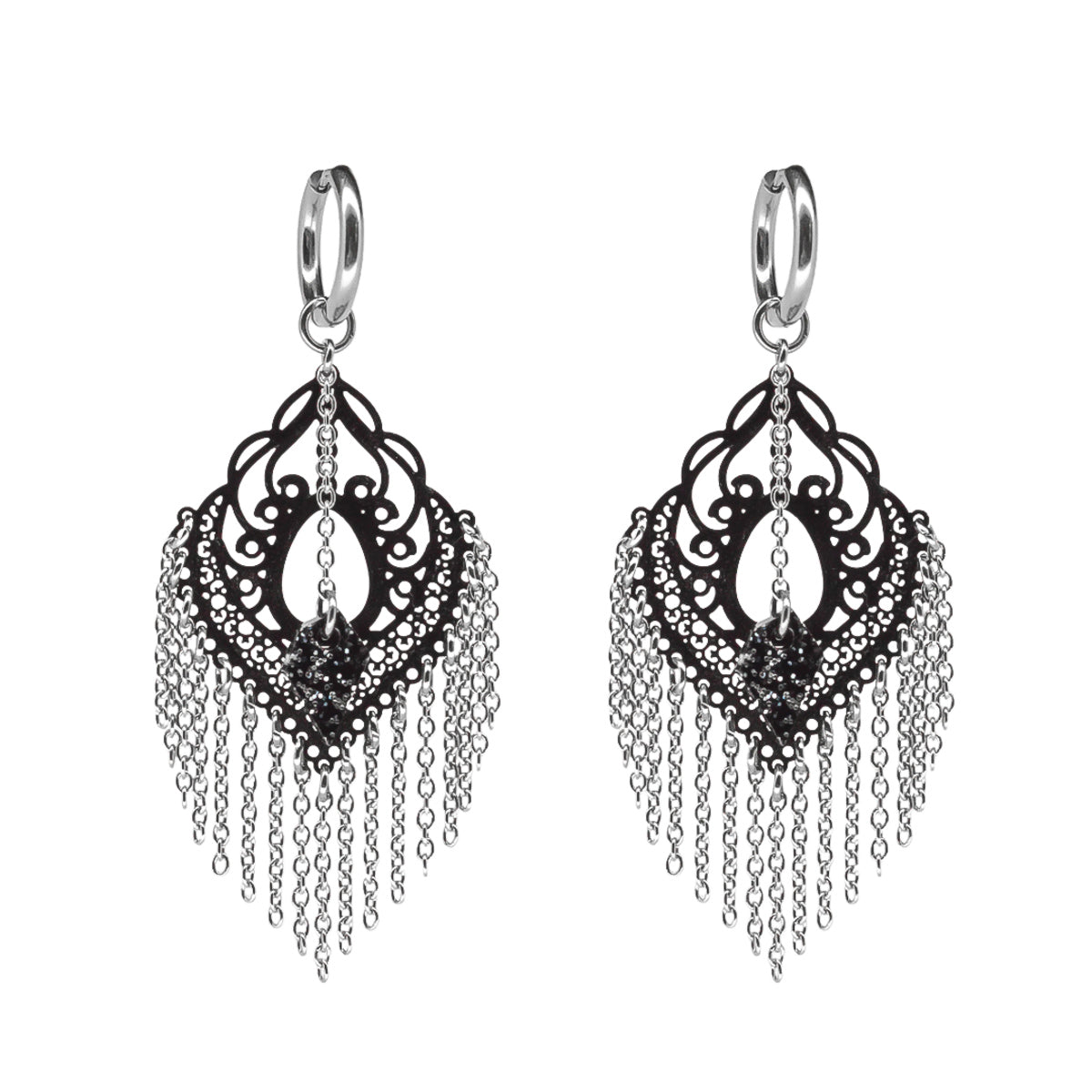 MURSKA black lace korvakorut