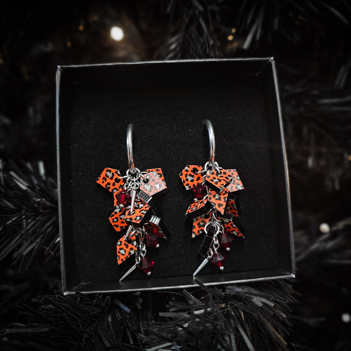 MURSKA Xmas leopard drop korvakorut